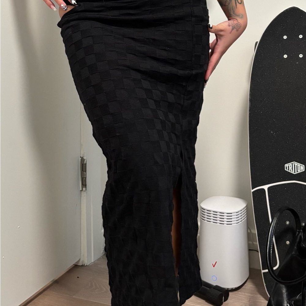 Urban Outfitters Black Checkered Skirt